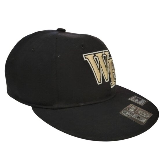 Vintage Nike Team Wake Forest Demon Deacons Fitted Hat 6 5/8 Black Gold WF Logo - Picture 5 of 15